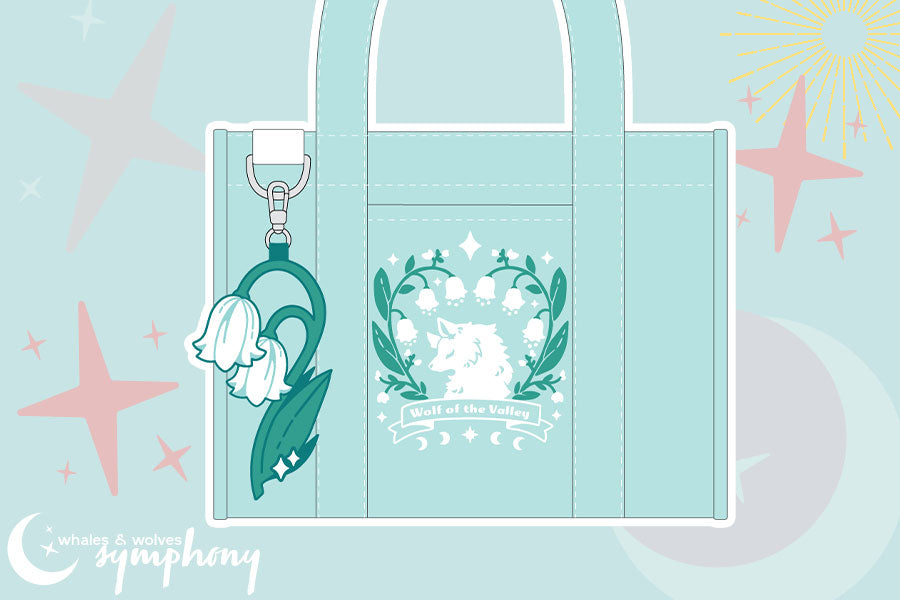 Wolf of the Valley Embroidered Mini Tote