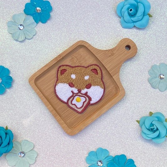 Shiba Breakfast Toast Embroidered Patch