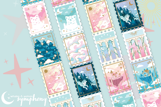 Whales & Wolves Foil Stamp Washi