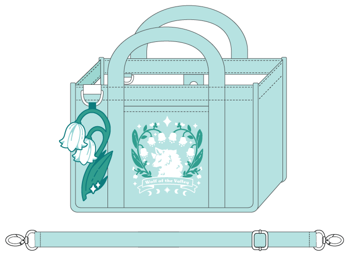 Wolf of the Valley Embroidered Mini Tote