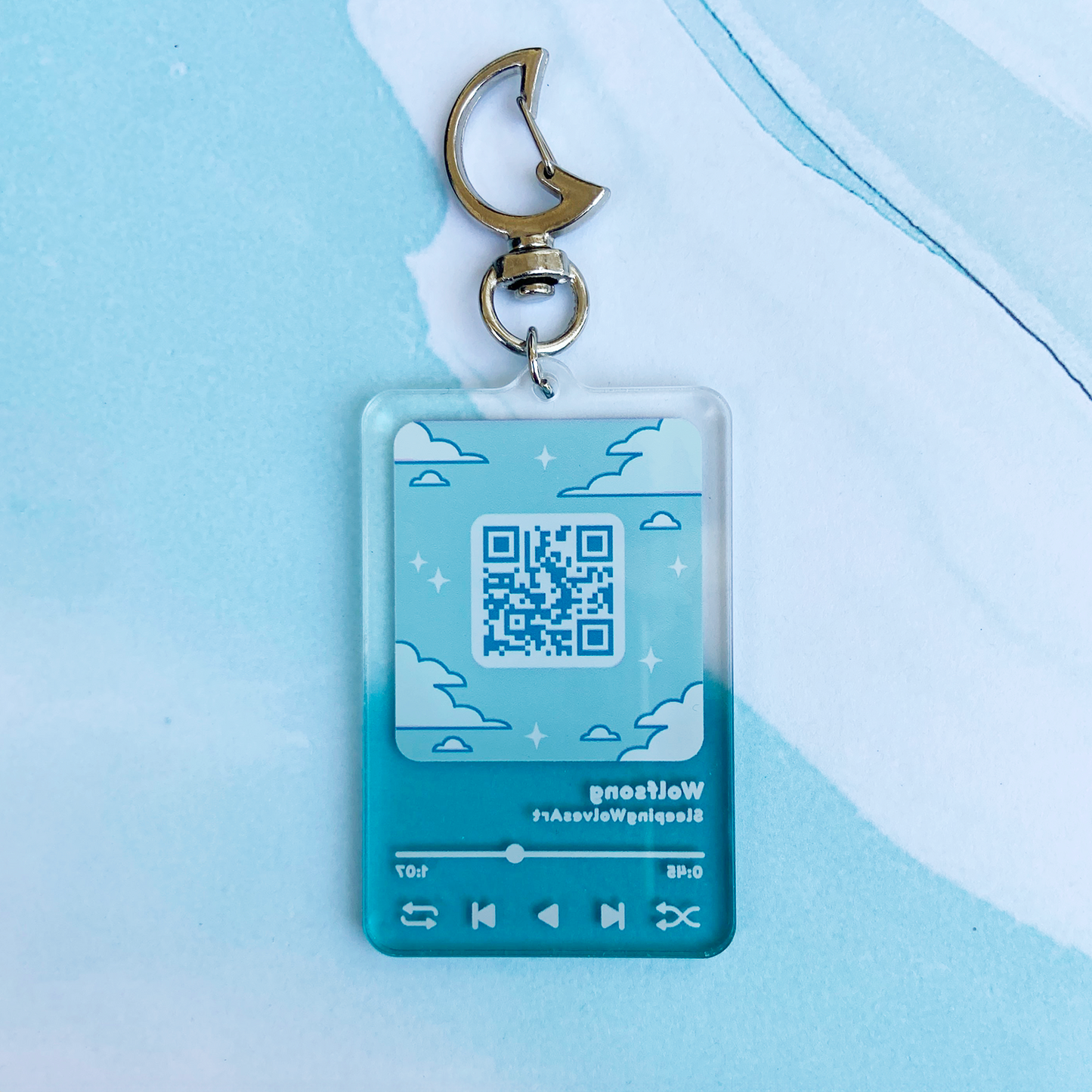Wolfsong Music Player Acrylic Charm