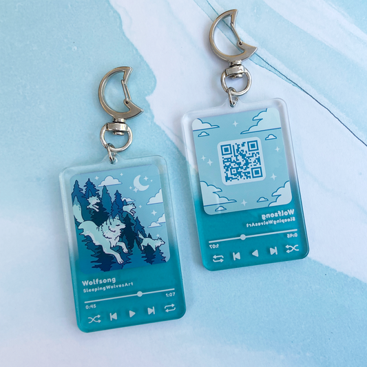 Wolfsong Music Player Acrylic Charm