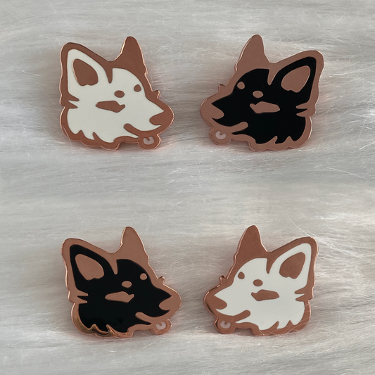 B-GRADE: Blep Wolf Head Pins!