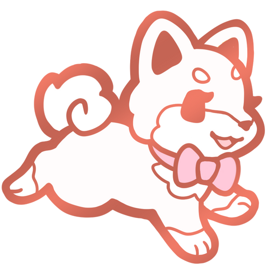 Cream Shiba Inu Puppy Collar Pins