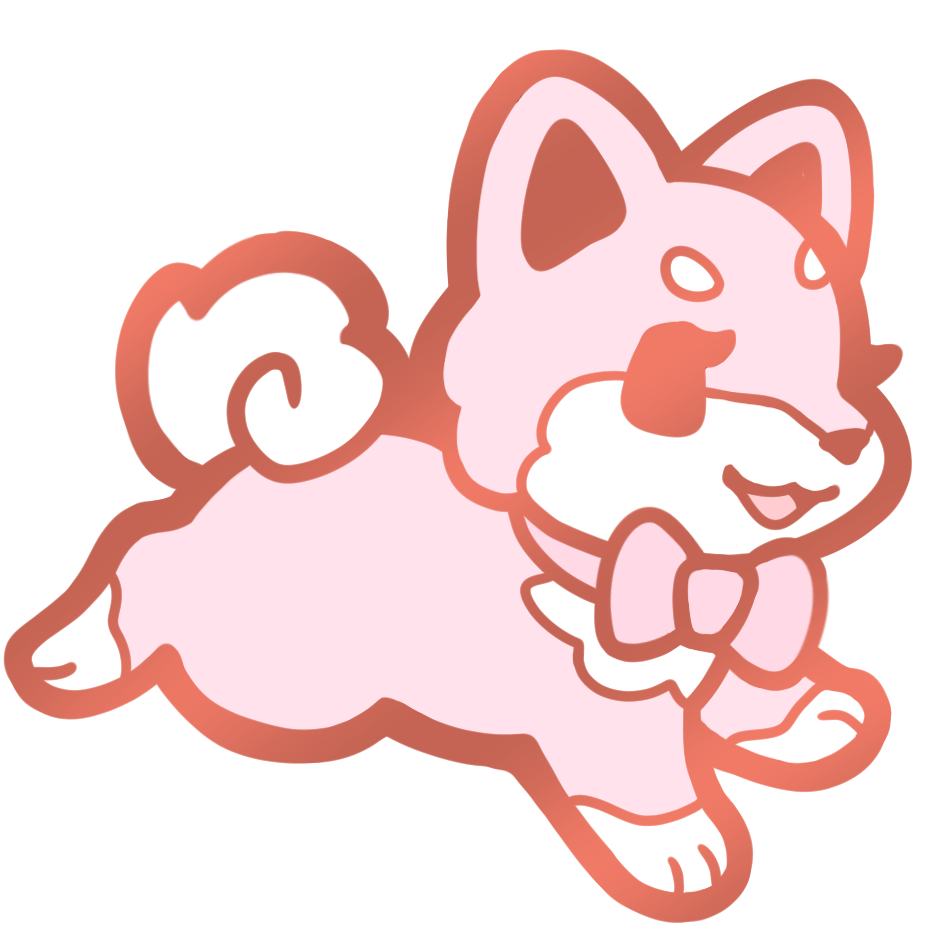 Pink Shiba Inu Puppy Collar Pins