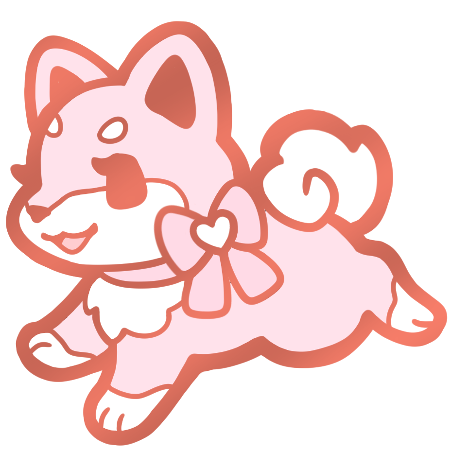 Pink Shiba Inu Puppy Collar Pins