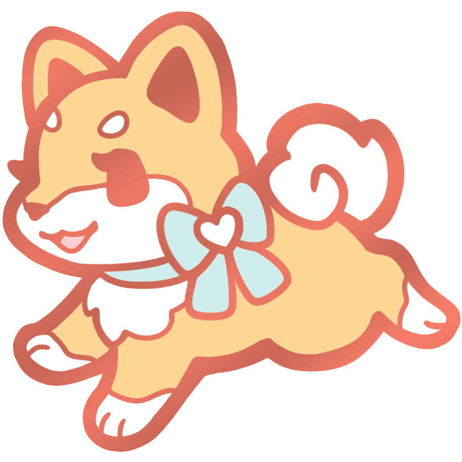 Shiba Inu Puppy Collar Pins - Red Mint