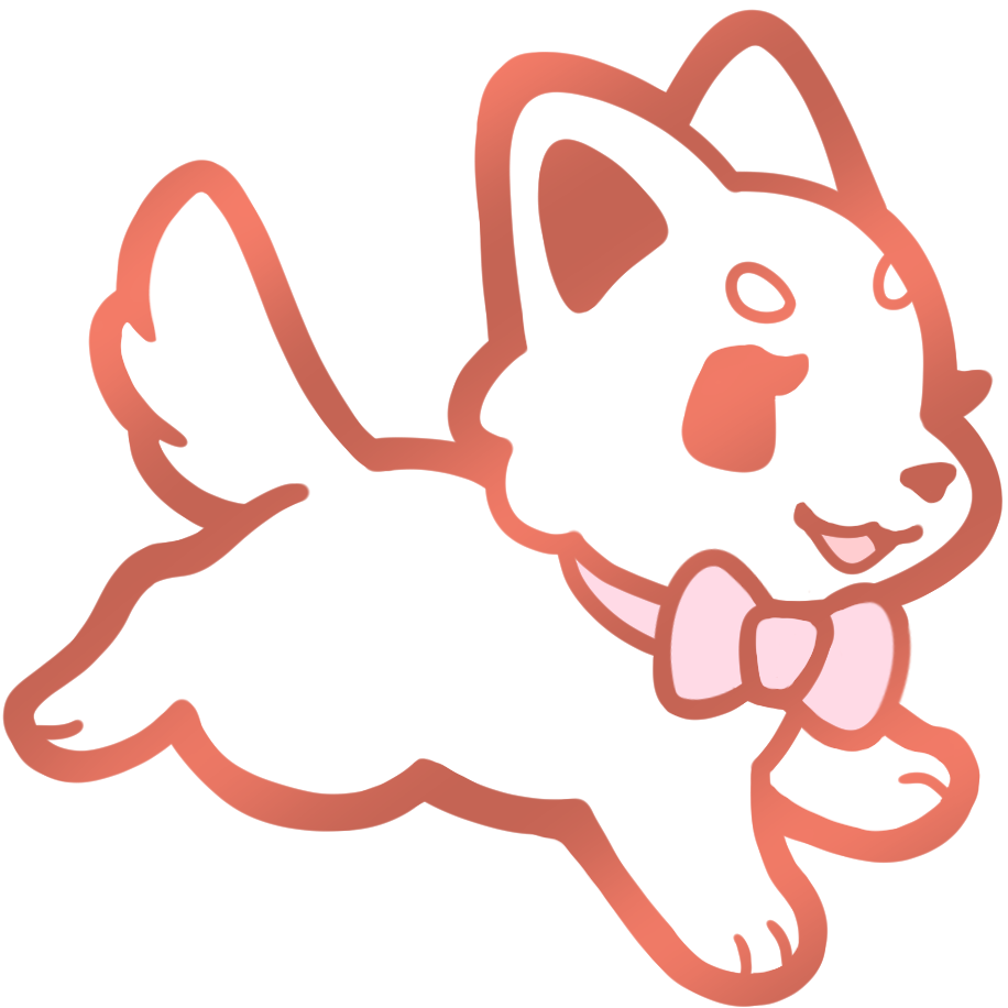 Pastel Puppy Collar Pins - Pink