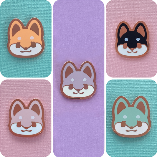 B-GRADE: Shiba Head Pins!