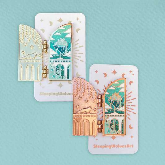Wolf Doorway Interactive Pin