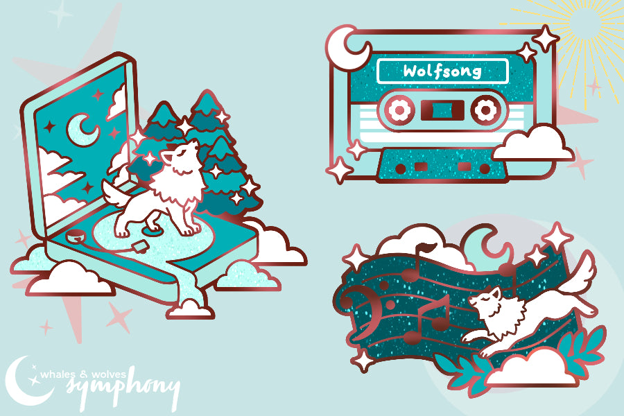 Wolf Record Player Pin