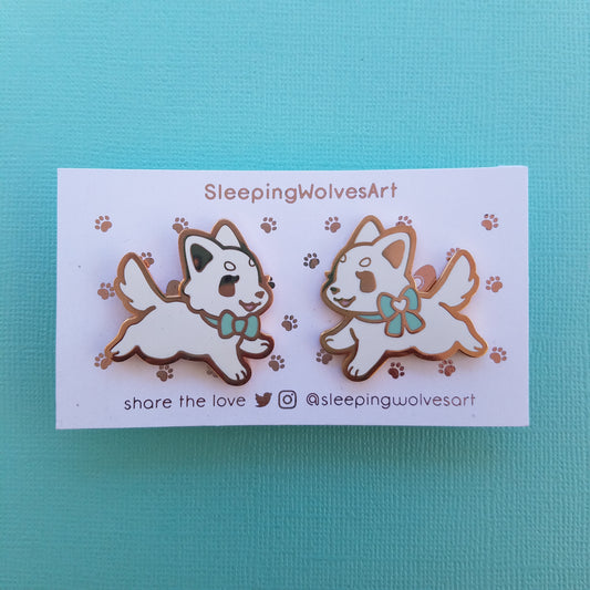 Pastel Puppy Collar Pins - Mint