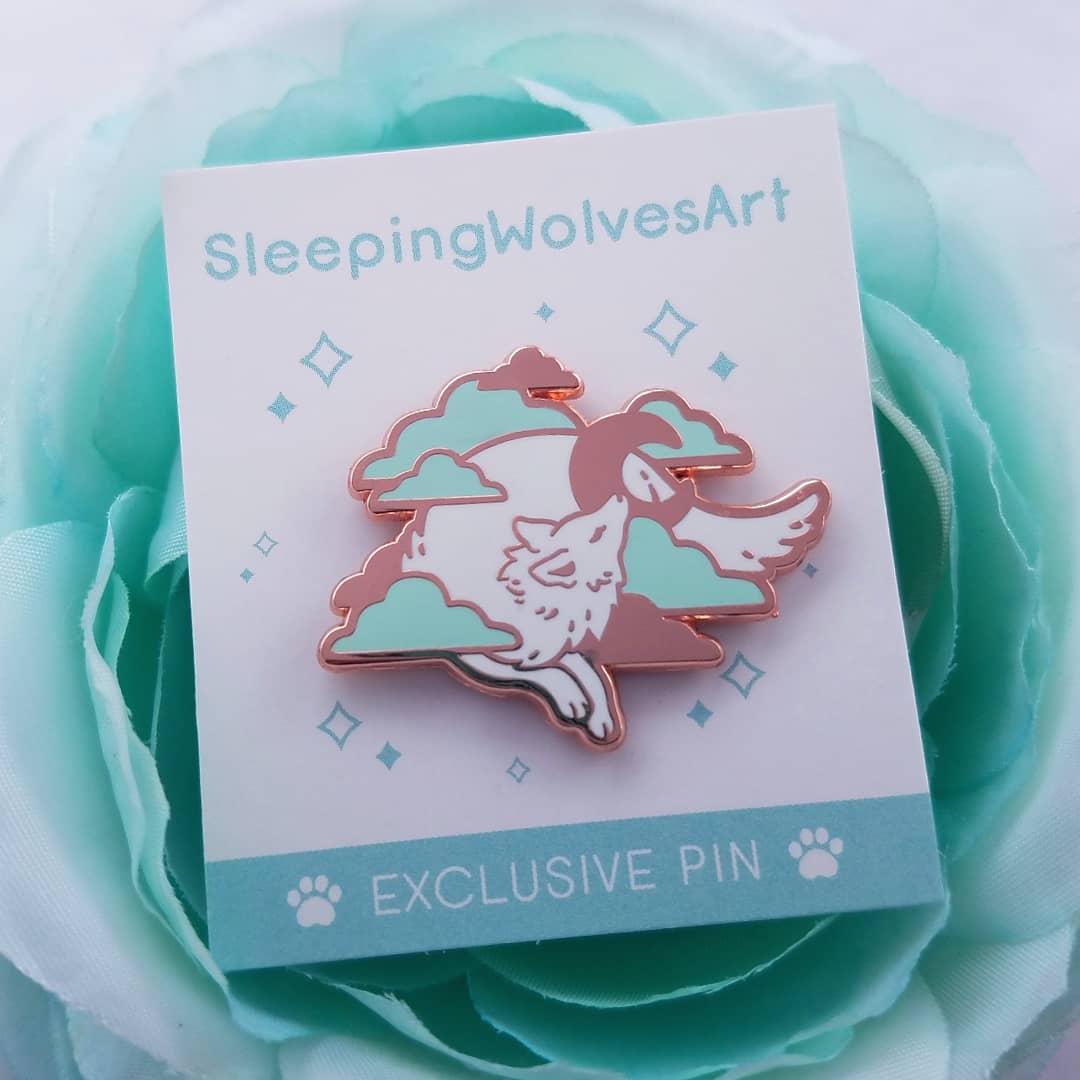 SleepingWolvesArt - Logo Pin