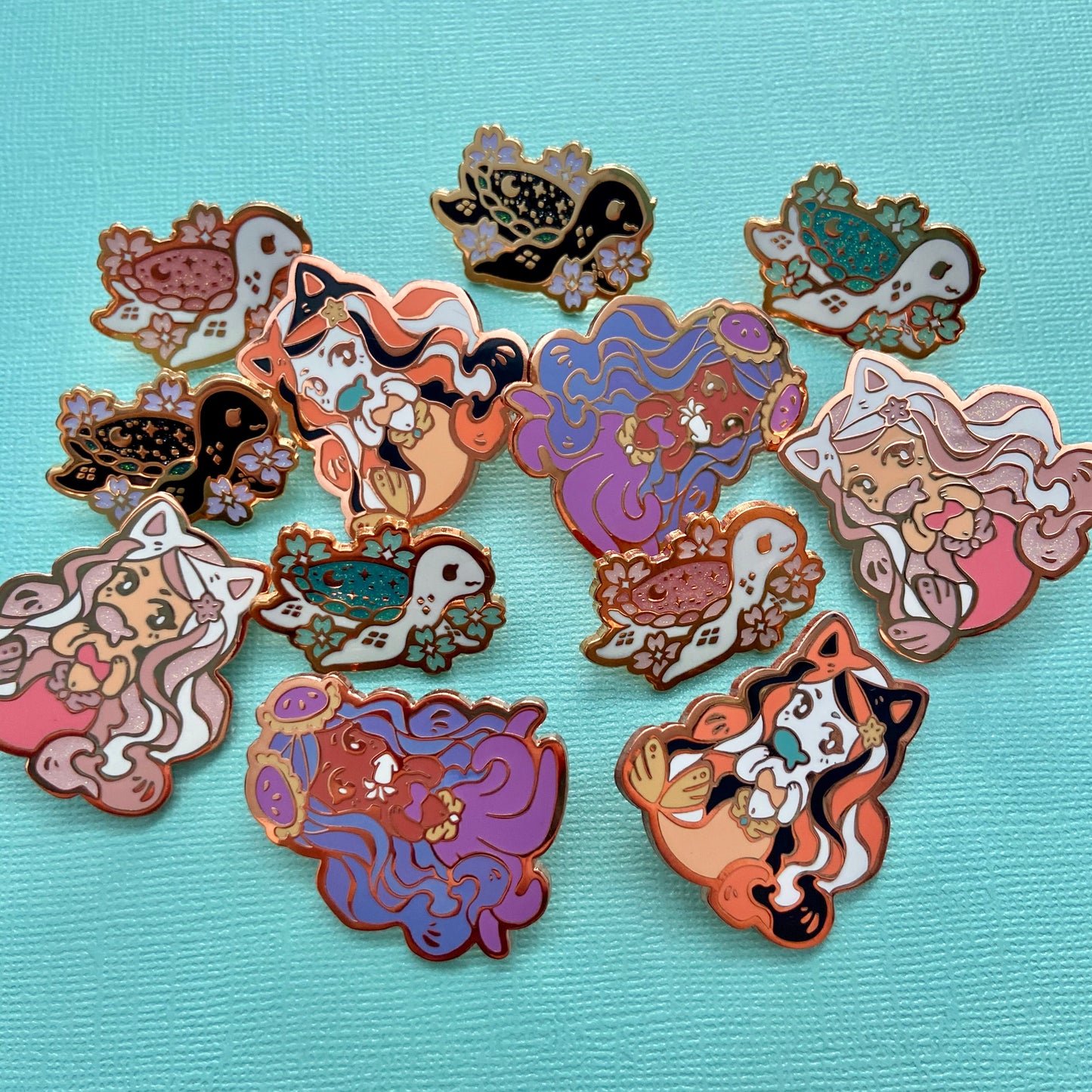 B-GRADE: Mermay & Sea Turtle Pins!